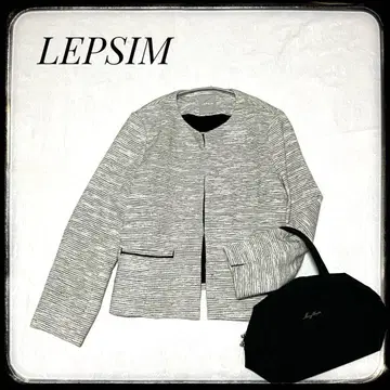 [LEPSIM] 트위드 크루넥 자켓 포멀 예쁜 화이트