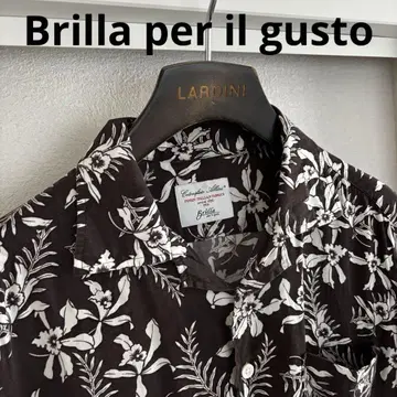 Brilla per il gusto 플라워 프린트 오픈 카라 셔츠