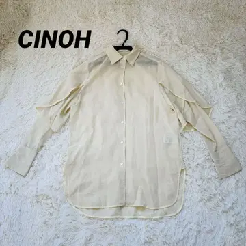 CINOH 치노 튤립 슬리브 시어 셔츠