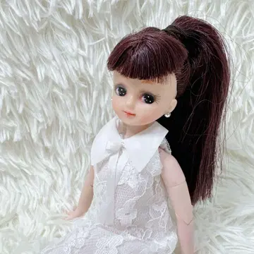 검은 머리 롱 헤어 리카짱 인형 가동 커스텀 인형 본체