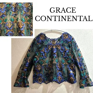 GRACE CONTINENTAL 플라워 오너먼트 탑 SIZE 38