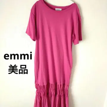 새상품급 emmi 도킹 핑크 롱 기장 원피스