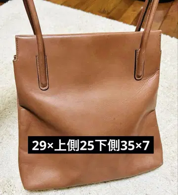 사자비 SAZABYS 천연 가죽 토트 백 백 브라운