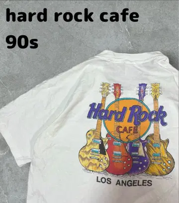 90s USA제 싱글 스티치 하드 록 카페 양면 프린트 티셔츠