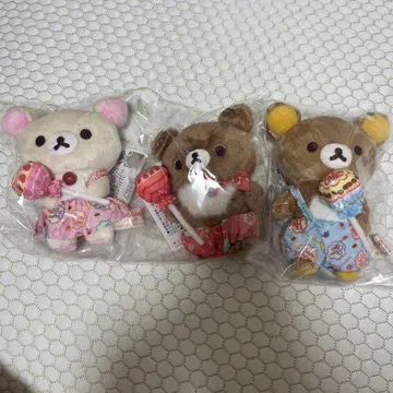 리락쿠마 츄파챠프스 매달린 봉제 인형 3종 세트