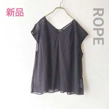 새상품 ROPE 로페 루즈한 거즈 쉬폰 블라우스 빅 사이즈