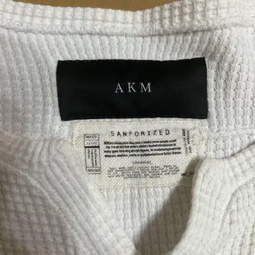 AKM Sanforized 헨리넥 셔츠 와플 써멀
