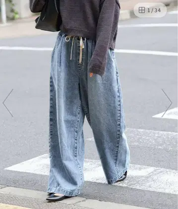 저널 스탠다드 이지 데님 와이드 팬츠 36