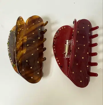 POTEITE 하트형 헤어 클립 세트