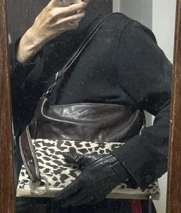 레오파드 가죽 백 y2k, 그런지,