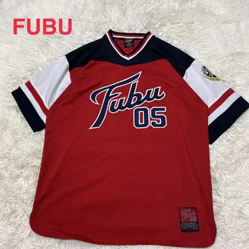 90s FUBU05 후부 게임 셔츠 자수 로고 빅 사이즈
