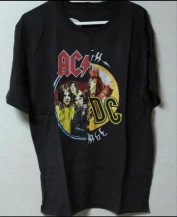 AC/DC 락 티셔츠 밴딩 티셔츠 초레어