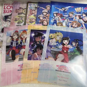 Aqours 클리어 포스터 런천 매트 세트 묶음 판매