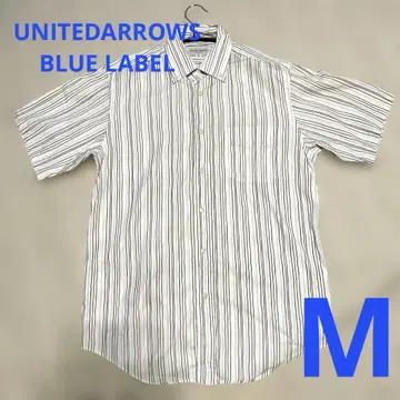 유나이티드 애로우즈 BLUELABEL 반팔 셔츠 M 스트라이프