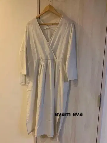 evam eva 코튼 원피스 24SS 앤티크 화이트