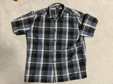 YAGO 반팔 셔츠 XL 그레이 계열 체크