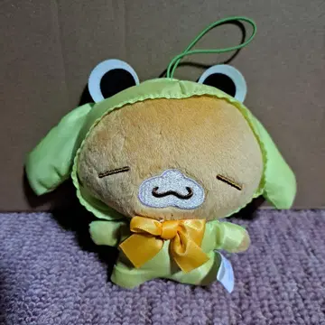 SANRIO 시나모롤 카푸치노 레인코트 개구리 봉제 인형 마스코트