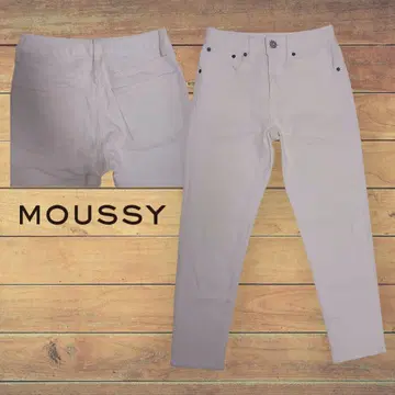MOUSSY 마우지 테이퍼드 화이트 데님 팬츠 25