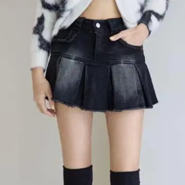 가공 데님 미니 스커트 forever21