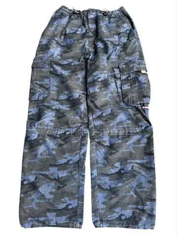 블루 카모 패턴 분리형 초광폭 바지