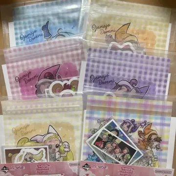 오자마녀 도레미 제일복권 G상 지퍼 백이 포함된 스티커 세트