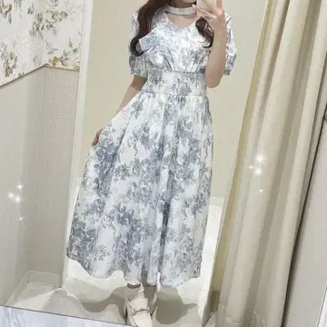 evelyn 꽃무늬 초커 op