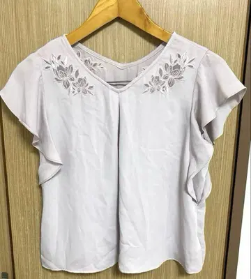 RD 꽃무늬 핑크 상의