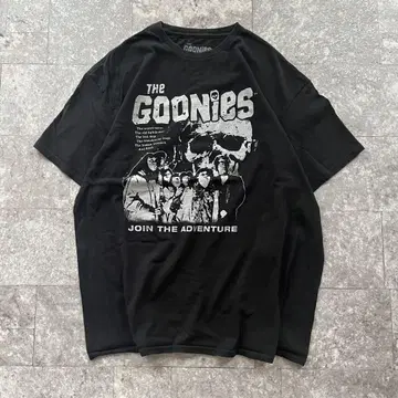 남성용 구제 의류 THE GOONIES 그래픽 티셔츠 블랙 XL
