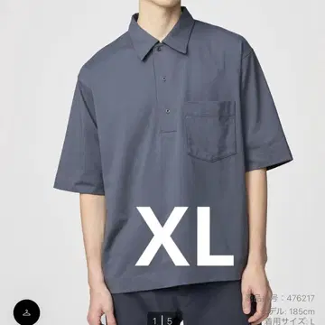 에어리즘 코튼 피케 셔츠 XL 그레이 미사용 새상품 유니클로 U