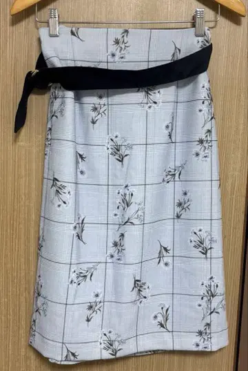 RD 스커트 스카이블루 꽃무늬