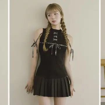 Darich 도킹 레이스업 미니 원피스