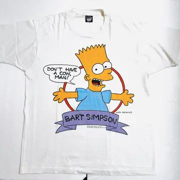 90s 스크린 스타즈 심슨 티셔츠 XL 염색