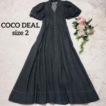 COCO DEAL 코코딜 벌룬 슬리브 데님 A 라인 원피스 새상품급
