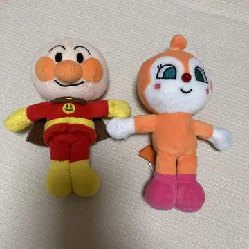 호빵맨 마그넷 봉제 인형 약 15cm 2개