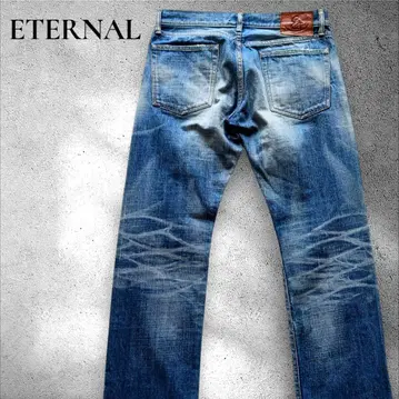 ETERNAL 데님 데미지 가공 빈티지 가공 수염 32