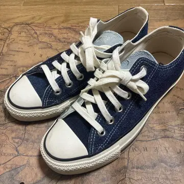 ALL STAR 네이비 데님 스니커즈 바이컬러