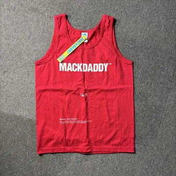 미사용 택 포함 mackdaddy 탱크탑 빨간색 M