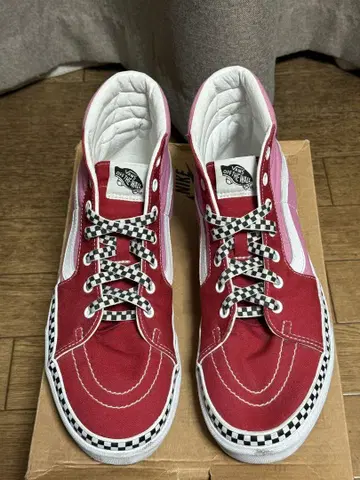 반스 스케이트 하이 플랫폼 2.0 칠리 페퍼/핑크 27cm