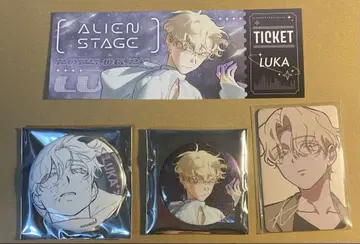 alien stage 루카 글리터 캔뱃지 카드 원화 캔뱃지
