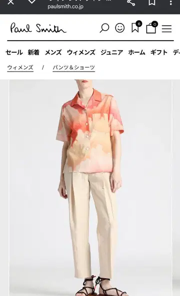 폴스미스 면 반팔 블라우스
