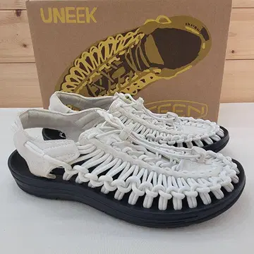 킨 유니크 우먼 샌들 화이트/블랙 23cm