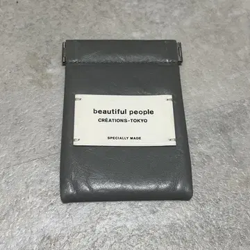 beautiful people 가죽 소형 케이스 그레이, 가방 포함