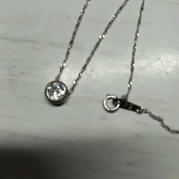 체인 k14 화이트 골드 탑 실버 925 CZ