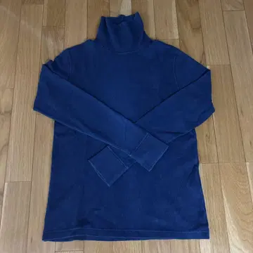 BLUE BLUE JAPAN 터틀넥 롱 T 네이비