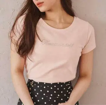 treat urself glitter logo T-shirts 핑크