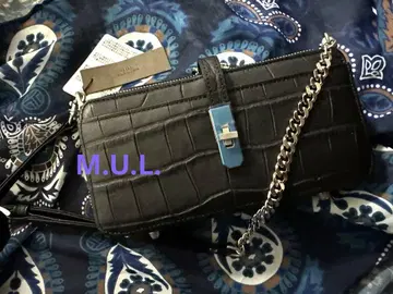 한정판 M.U.L. M.U.L. 박스 지갑 숄더 크로커다일 패턴