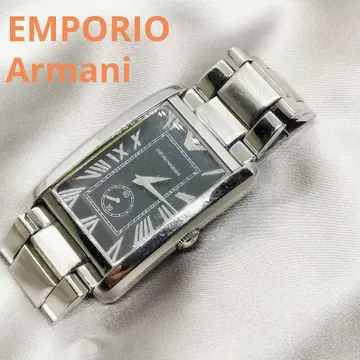 Emporio Armani 실버 블랙 시계 남성/여성용
