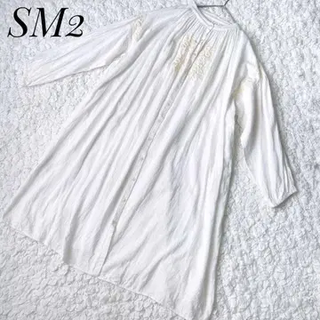 SM2 사만사 모스모스 면100% 자수 롱 원피스 화이트 F