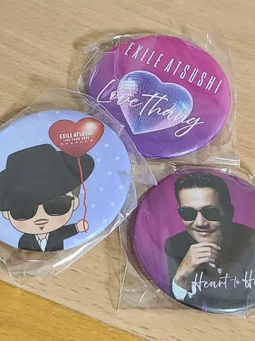 EXILE ATSUSHI 캔뱃지 3종 세트