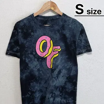 Odd Future 티셔츠 S 타이다이 무늬 블랙 힙합 구제 의류